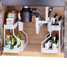 Space Saving 2 Tier Under Sink Organizer,Pull Out Storage Box Durable