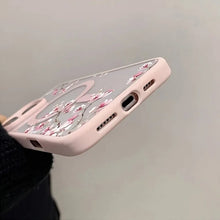 Pink Cherry Elegant Floral Background Design Magnetic Phone Case For