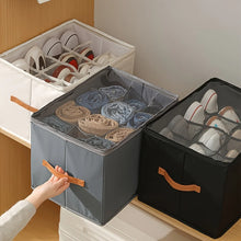 Foldable Fabric Shoe Box with Lid, Dustproof Organizer for Clothes &