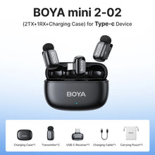 BOYA Mini 2 Wireless Lavalier Microphone AI Noise Reduction Mic for