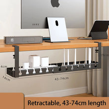 Under Desk Cable Management Tray,Extendable Sturdy Steel Cord Hider