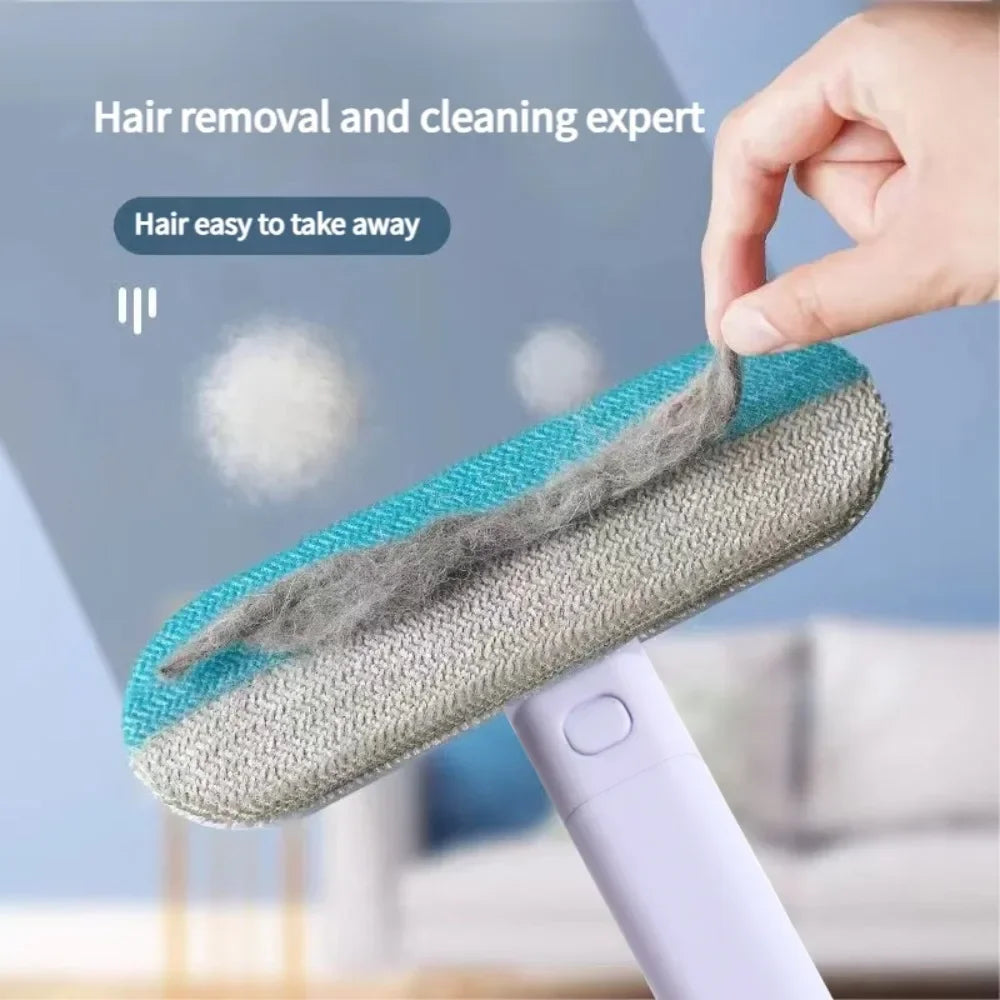 Long Handle Pet Hair Remover Brush Static Cat Hair Cleaner for Carpets