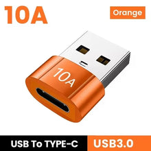 10A OTG Type C Female to USB A Male USB 3.0 to Type-C Converter Fast