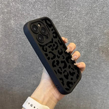 Black Leopard Print Pattern Silicone Phone Case For iPhone 18 17 11 12