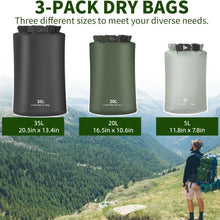 Waterproof Dry Bag,20L/35L Outdoor Stuff Sack,Nylon Fabric Durable Wet