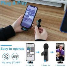 KEBIDUMEI Wireless Lavalier Microphone for Smartphones Computers