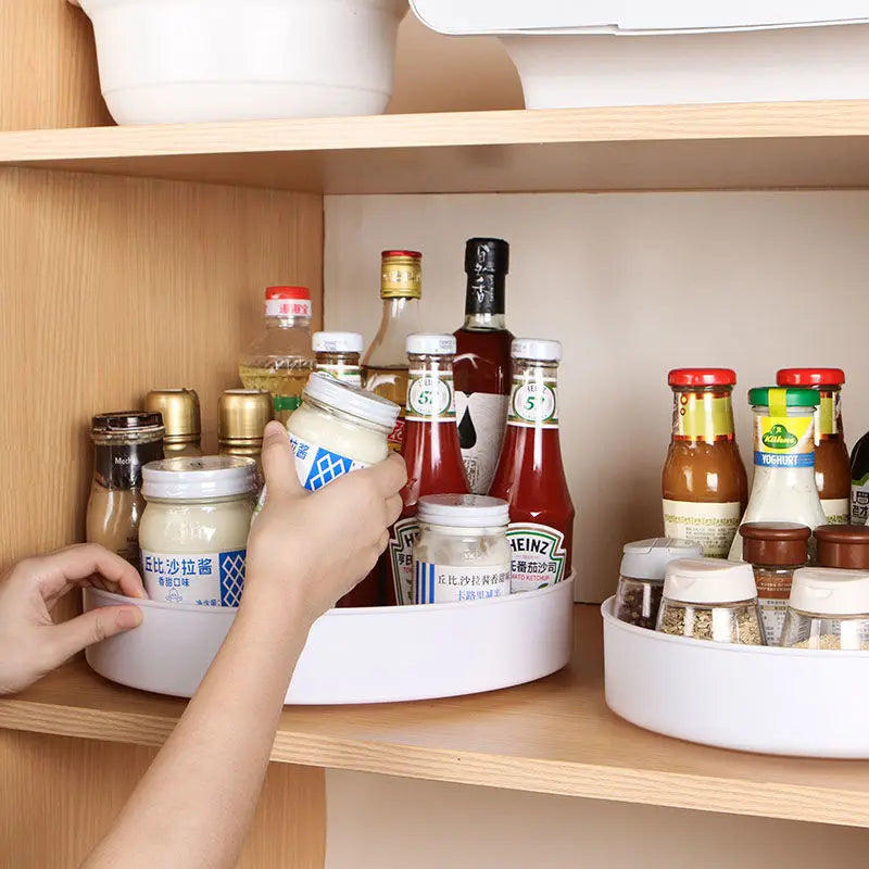 360 Degree Rotating Cabinet Organizer Kitchen Bathroom Cosmetic