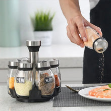 Rotating Spice Jar Set Rack, 360 Degree Bracket, Empty 6/12 Jars