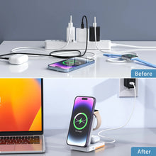 3 in 1 Foldable LED Light Wireless Charger Stand For iPhone 16 15 14 13