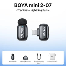 BOYA Mini 2 Wireless Lavalier Microphone AI Noise Reduction Mic for