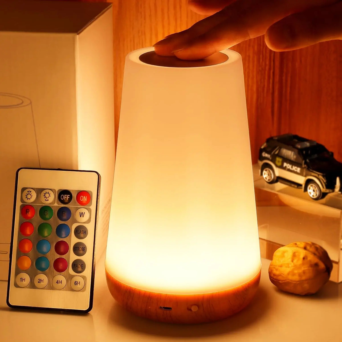 13 Color Changing Night Light Remote Control Touch USB Rechargeable RGB