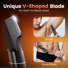 MAXGROOM Manscape Body Hair Trimmer 4 in 1 IPX6 Waterproof Pubic &