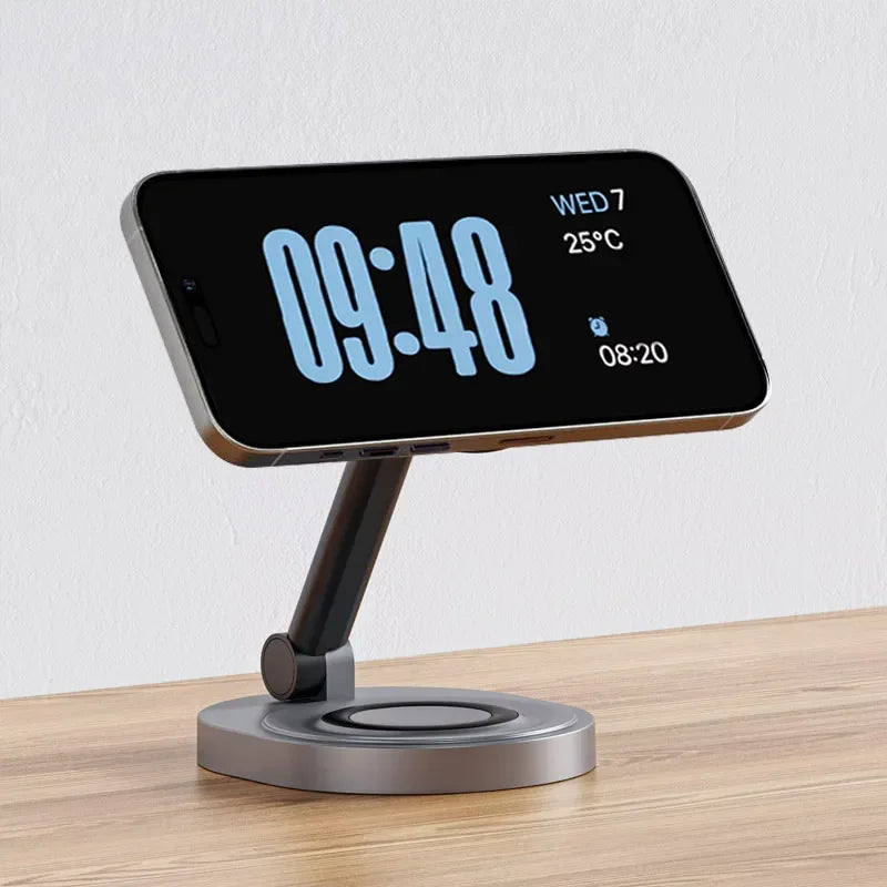 3 In 1 Magnetic Wireless Charger Stand Pad For Magsafe iPhone 16 15 14