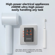 65W/45W/25W GaN Universal Travel Adapter with 2 USB Type C Fast