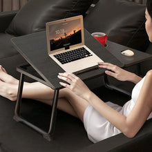 Laptop Desk, Bed Table With Foldable Legs & Cup Slot, Reading Holder