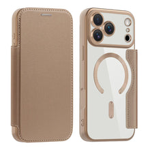 Luxury Transparent Flip Leather Wallet Magnetic Phone Case For iPhone