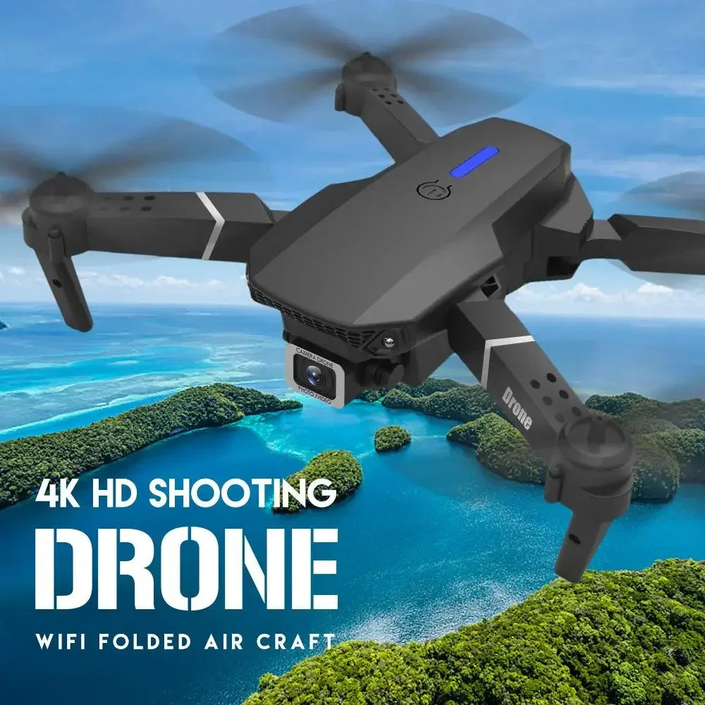 4K Dual Lens WiFi FPV RC Drone Foldable Quadcopter Altitude Hold Remote