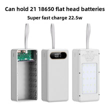 DIY 21*18650 Battery Storage Box 22.5W Fast Charging Mobile Power Bank