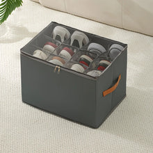 Foldable Fabric Shoe Box with Lid, Dustproof Organizer for Clothes &