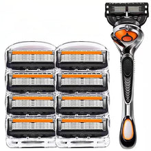 5-Layer Replaceable Safety Blades, Men's Manual Razor, Stainless Steel