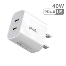 Elough 40W Dual Port USB C Charger Fast Charging QC3.0 PD Type C Phone
