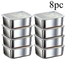 3/5/8pcs Stainless Steel Food Storage Containers Set With Lids