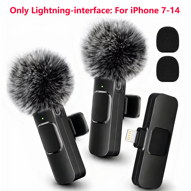 Wireless Lapel Microphone, Lightning Connector Only, mini Clip Suitable