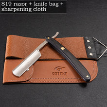 Men's Manual Vintage Shaving Razor Stainless Steel Blade with Ebony