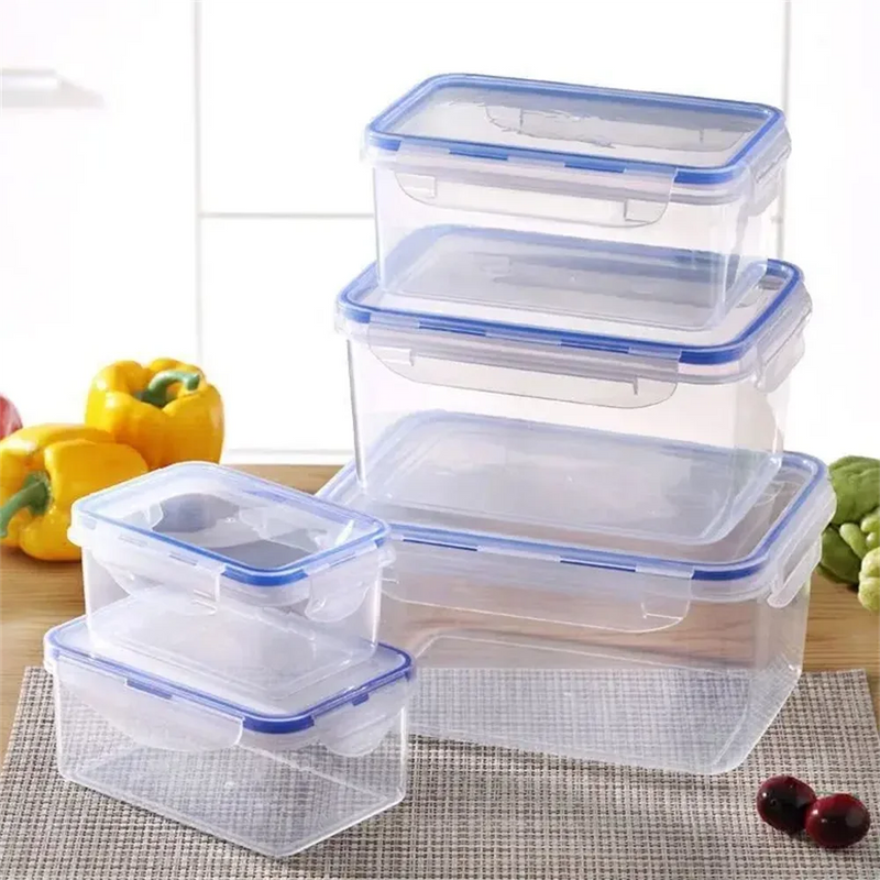 1/4pack Food Storage Containers Transparent Kitchen Organization Boxes