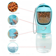 Portable Dog Cat Water Bottle with Storage Food and Container for Puppy
