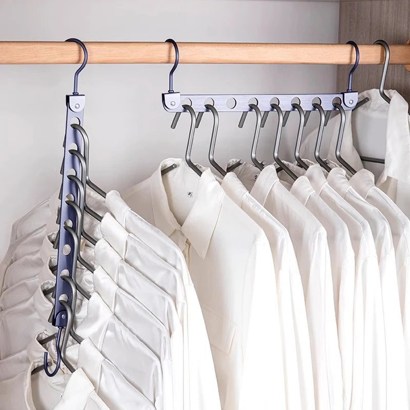 6/7/8 Holes Storage Rack for Clothes Hanger Organizer Foldable