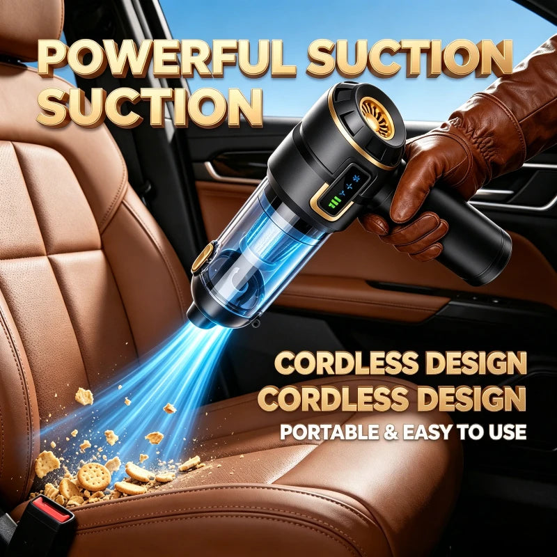 Mini Car Vacuum Cleaner Strong Scution Cordless 998000PA Powerful