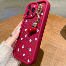 Cute 3D Cherry Pendant Charm Pattern Phone Case For iPhone 18 17 16 15