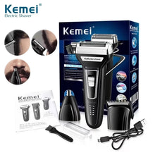 Kemei Multi-functional Waterproof 3 In 1 Grooming Kit Cutter Head USB