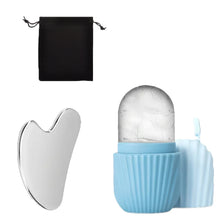 3-piece facial cleansing tool, stainless steel heart-shaped scraping
