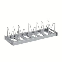 Expandable Kitchen Cabinet Pot Organizer Rack, Adjustable Divider