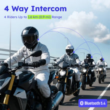 MAXRUNON D10 Motorcycle Bluetooth Intercom Helmet Headset 4 Riders Moto