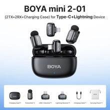 BOYA Mini 2 Wireless Lavalier Microphone AI Noise Reduction Mic for
