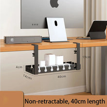 Under Desk Cable Management Tray,Extendable Sturdy Steel Cord Hider