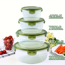 8pcs Set of 4 Containers with Lids,transparent Food Storage