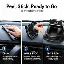 One-Hand Operated Dash Phone Clip, Shockproof 360° Rotatable Holder for