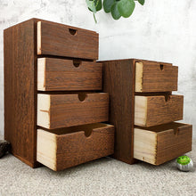 Drawer Wooden Storage Organizer Small Desktop Decorative Cabinet Boxes
