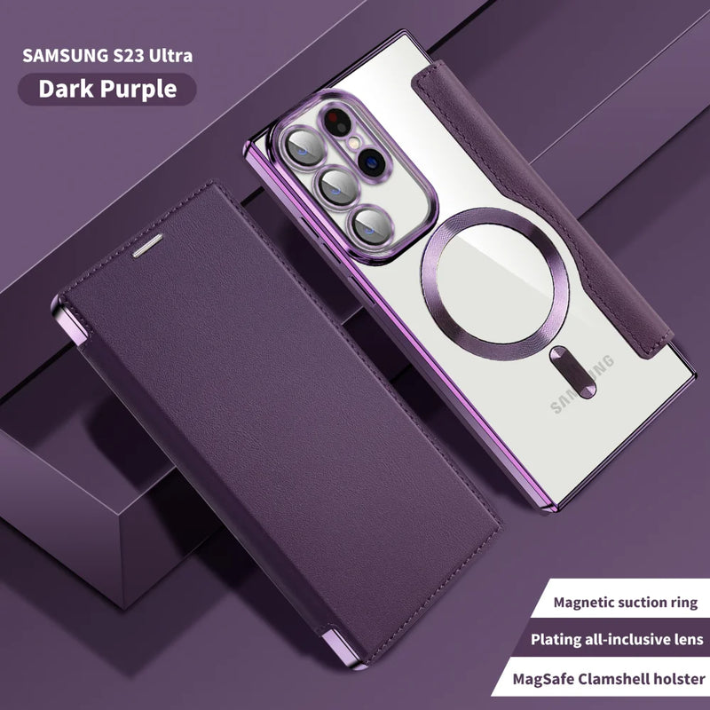 Flip Leather for Samsung Galaxy S23 S22 Ultra Plus Case Magnet for