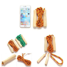 2.5M Skipping Rope Wooden Handle Adjustable Children's Cotton Jump For