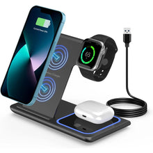 LED 3 in 1 Wireless Charger Station For iPhone 17 16 15 14 13 12 Pro