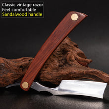 Men's Manual Vintage Shaving Razor Stainless Steel Blade with Ebony