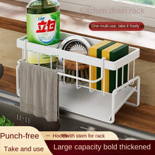Kitchen Stainless Steel Shelf, Sponge Drain Rack, Sink Drainage