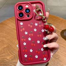 Cute 3D Cherry Pendant Charm Pattern Phone Case For iPhone 18 17 16 15