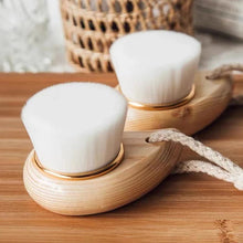 Blackhead Deep Cleaner Beauty Facial Massage Brush Care Wooden Handle