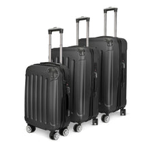 3 Piece Hard Shell Luggage Set, Lightweight ABS Suitcases with TSA